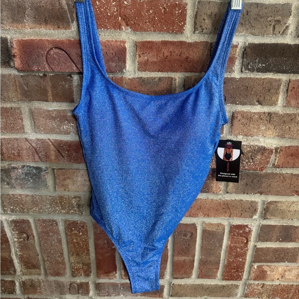No Boundaries Shimmering Blue Women's One Piece. NWT Size S (3-5)
